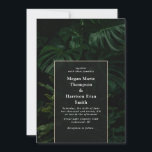Moody Tropical Monstera Wedding Invitation Kaart<br><div class="desc">Ik creëerde deze uitnodigingssuite geïnspireerd door tropisch monstera philodendron plant in moody tones</div>