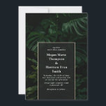 Moody Tropical Monstera Wedding Invitation Kaart<br><div class="desc">Ik creëerde deze uitnodigingssuite geïnspireerd door tropisch monstera philodendron plant in moody tones</div>