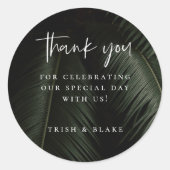 Moody Tropics bedankt Ronde Sticker (Voorkant)