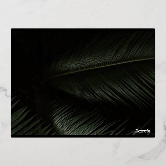 Moody Tropics Bruiloft QR Code RSVP Folie Kaart (Achterkant)