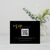 Moody Tropics Bruiloft QR Code RSVP Folie Kaart (Staand Voorkant)