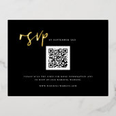 Moody Tropics Bruiloft QR Code RSVP Folie Kaart (Voorkant)