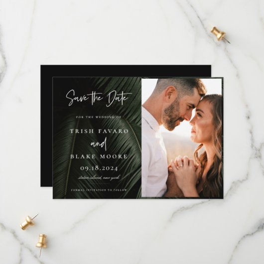 Moody Tropics Foto Save The Date (Voorkant / Achterkant in situ)