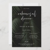 Moody Tropics Rehearsal Dinner Invitation Aankondiging (Voorkant)
