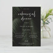 Moody Tropics Rehearsal Dinner Invitation Aankondiging (Staand voorkant)
