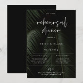 Moody Tropics Rehearsal Dinner Invitation Aankondiging (Voorkant / Achterkant)