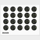 Moody Tropics Wedding Bedankt Ronde Sticker (Vel)