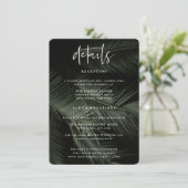 Moody Tropics Wedding Details Informatiekaartje (Staand voorkant)