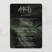 Moody Tropics Wedding Details Informatiekaartje (Voorkant)