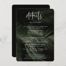 Moody Tropics Wedding Details Informatiekaartje