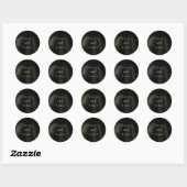 Moody Tropics Wedding Envelope Seal Ronde Sticker (Vel)