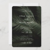 Moody Tropics Wedding Kaart (Voorkant)