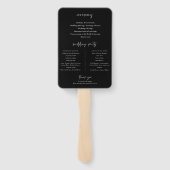 Moody Tropics Wedding Programme Handwaaier (Achterkant)