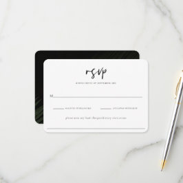 Moody Tropics Wedding RSVP Kaart