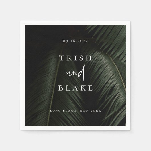 Moody Tropics Wedding Servet (Voorkant)