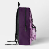 Moody  Uilen Plum Paarse Monogram Bedrukte Rugzak (Links)