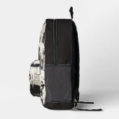 Moody Uilen Zwart en Ivoor Monogram Bedrukte Rugzak (Rechts)