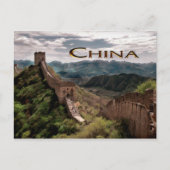 Moody Uitzicht van de Grote Muur van China Briefkaart (Voorkant)