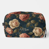 Moody Vintage Floral Dark Botanical Personalised  Toilettasje (Voorkant)