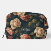 Moody Vintage Floral Dark Botanical Personalised  Toilettasje (Achterkant)