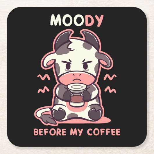 MOOdy voor mijn koffie Kartonnen Onderzetters (Voorkant)