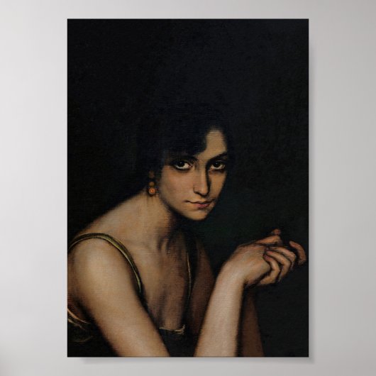Moody Vrouw Portret  Kunst Poster (Voorkant)