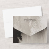 Moody Watercolor All in One Wedding Invite Trees Uitnodiging (Achterkant)