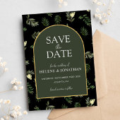 Moody Waterverf Modern Rustiek Elegant Huwelijk Save The Date