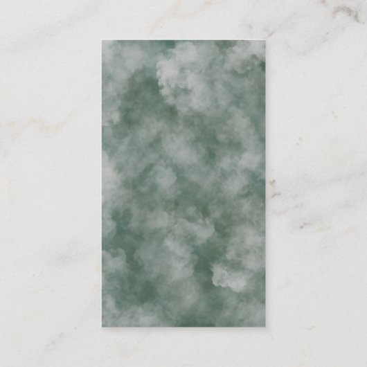 Moody Waterverf Pine Tree Forest Wedding Detail Informatiekaartje (Achterkant)