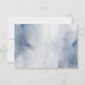 Moody Waterverf Wash bruiloft receptie Kaart (Achterkant)