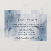 Moody Waterverf Wash bruiloft receptie Kaart (Voorkant / Achterkant)