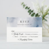Moody Waterverf Wash Wedding RSVP (Staand voorkant)