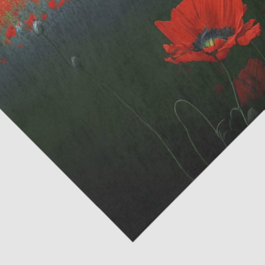 Moody Weer Barn en Poppies Tissuepapier (Detail)