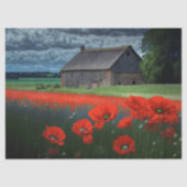 Moody Weer Barn en Poppies Tissuepapier (Voorkant)