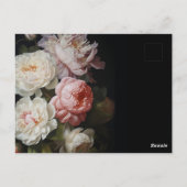 Moody White Pioen Bruiloft Boog Uitnodiging (Achterkant)