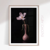 Moody wilde tulp stilleven muurkunst print