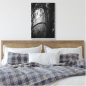 Moody Willow Tree Zwart-wit Landschapsfoto Canvas Afdruk (Insitu (Slaapkamer))