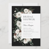 Moody Winter Bloemen Vrijgezellenfeest Kaart (Voorkant)