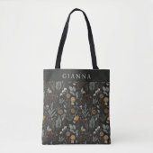 Moody Winter Botanical gepersonaliseerd Tote Bag (Voorkant)