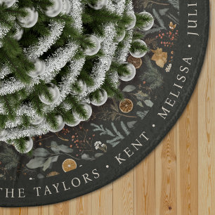 Moody Winter Botanisch Patroon Monogram Kerstboom Rok