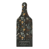 Moody Winter Botanische gepersonaliseerde keuken Snijplank (Voorkant)