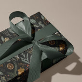 Moody Winter Botanische Kerst Cadeaupapier