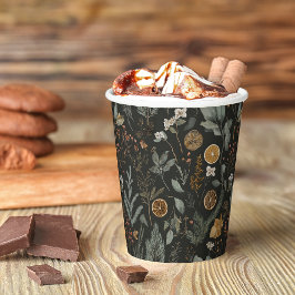 Moody Winter Botanische Kerstvakantie Papieren Bekers