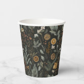 Moody Winter Botanische Kerstvakantie Papieren Bekers (Voorkant)