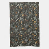 Moody Winter Botanische Kerstvakantie Theedoek (Verticaal)