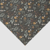 Moody Winter Botanische Kerstvakantie Tissuepapier (Detail)