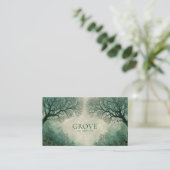Moody Winter Forest Gotische Romance Visitekaartje (Staand voorkant)