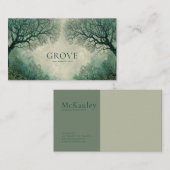 Moody Winter Forest Gotische Romance Visitekaartje (Voorkant / Achterkant)