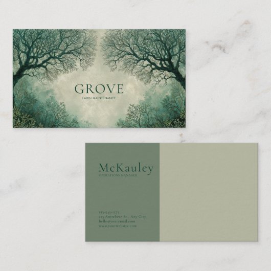 Moody Winter Forest Gotische Romance Visitekaartje (Voorkant / Achterkant)