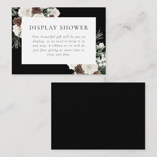 Moody Winter groen Vrijgezellenfeest Informatiekaartje (Voorkant / Achterkant)